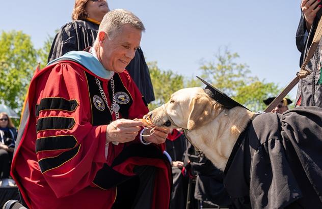 Winston gets a diploma