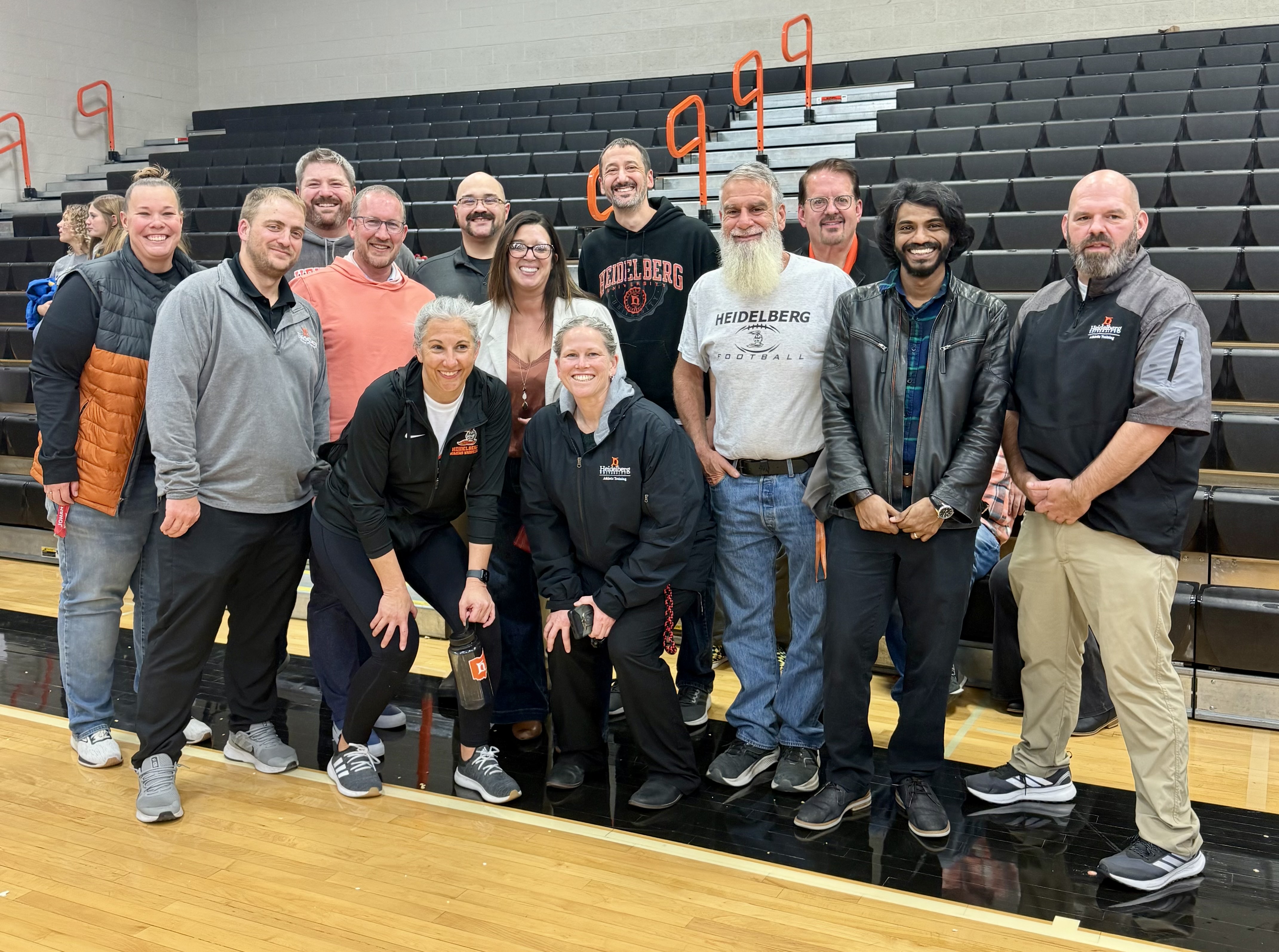 Faculty supporty Courtney at Wrestling Exhibition