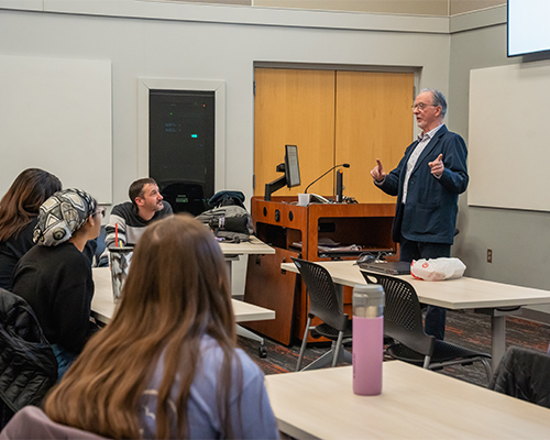 Dr. Tom Freeland teaching a class