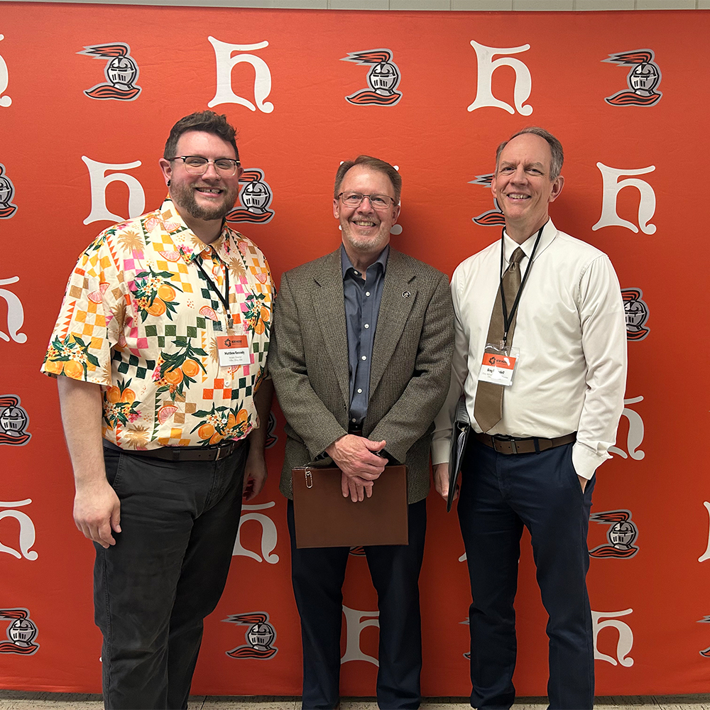 Dr. Matthew Kennedy, Mayor Lee Wilkinson, and Dr. Greg Ramsdell