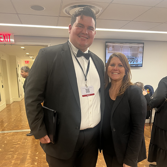 Cole Miller and Cathy Belfiore before Carnegie Hall Performance