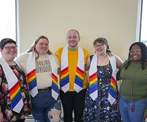 Berg Allies members receive their stoles at the Lavender Ceremony.