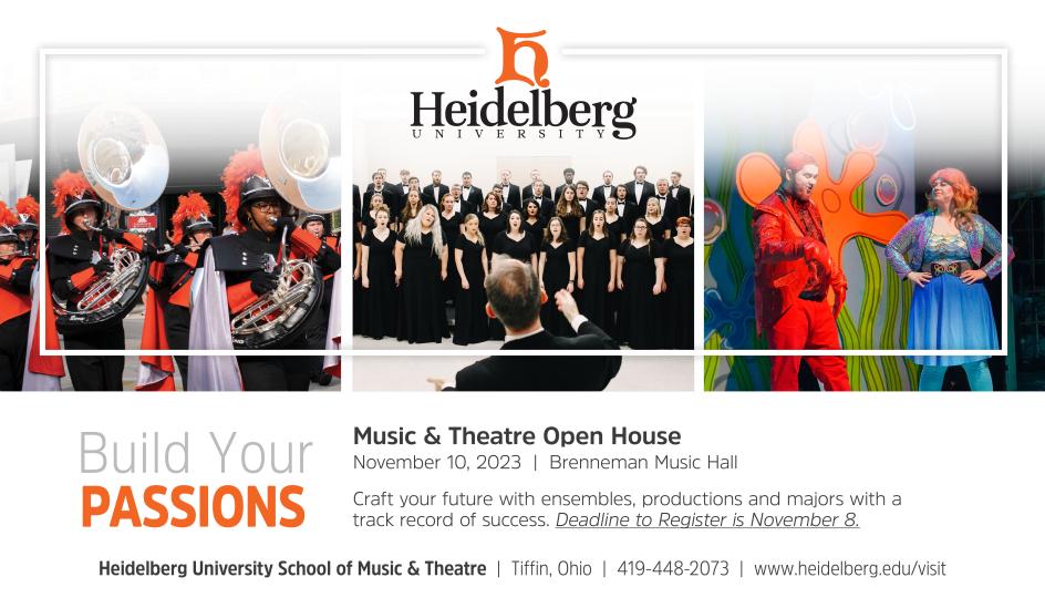 School of Music & Theatre Open House Header 2023