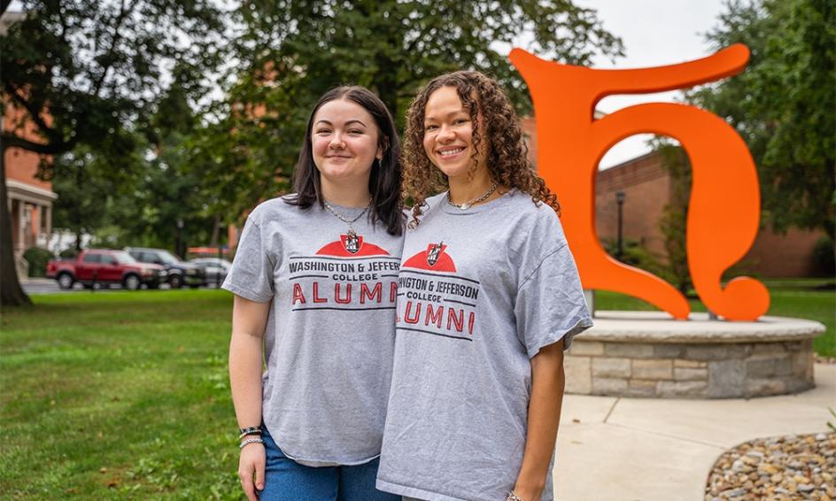 W&J grads MAC students Domenique Bourne and Beyonce Pierce