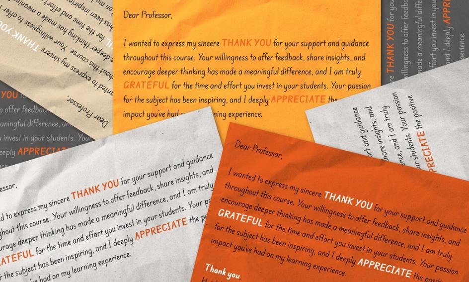 Gratitude letter illustration