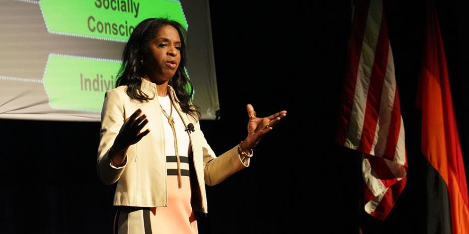 Journalist and financial behavior expert Stacey Tisdale was the HYPE keynote speaker on 2/22/22.