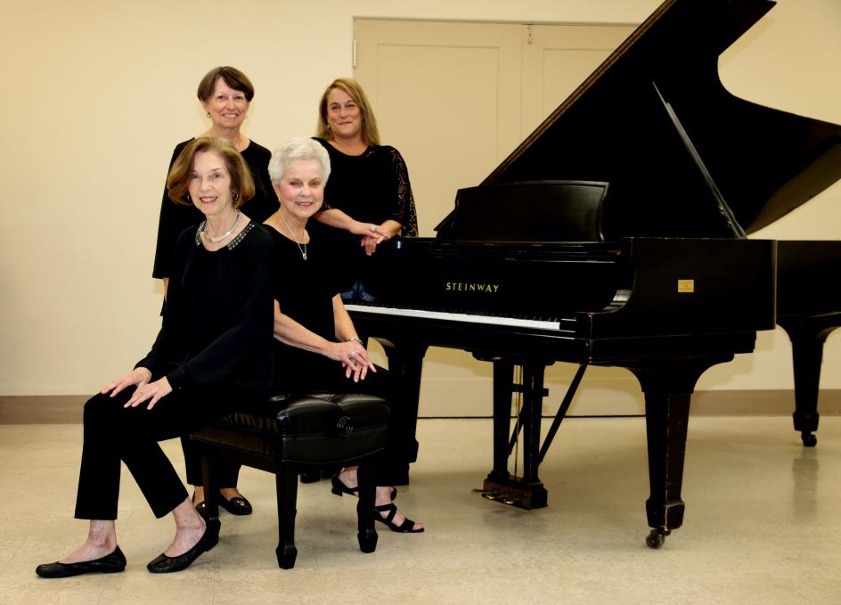 Piano-Stachio, comprised of Dr. Vicki Ohl, Char Pope, Sally McDonald and Mimi Lange Johnston