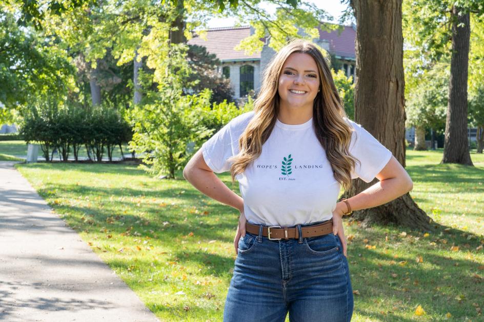 Leah Cordy, '20 and MBA '21, turned an internship into full-time employment, and then to launching a non-profit at age 22.