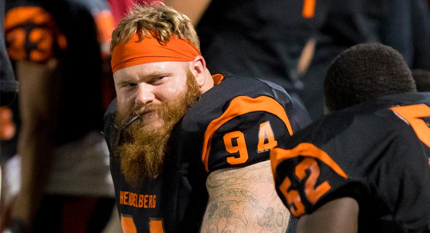 From Marine to nose tackle, Heidelberg's Meyers a force to reckon with