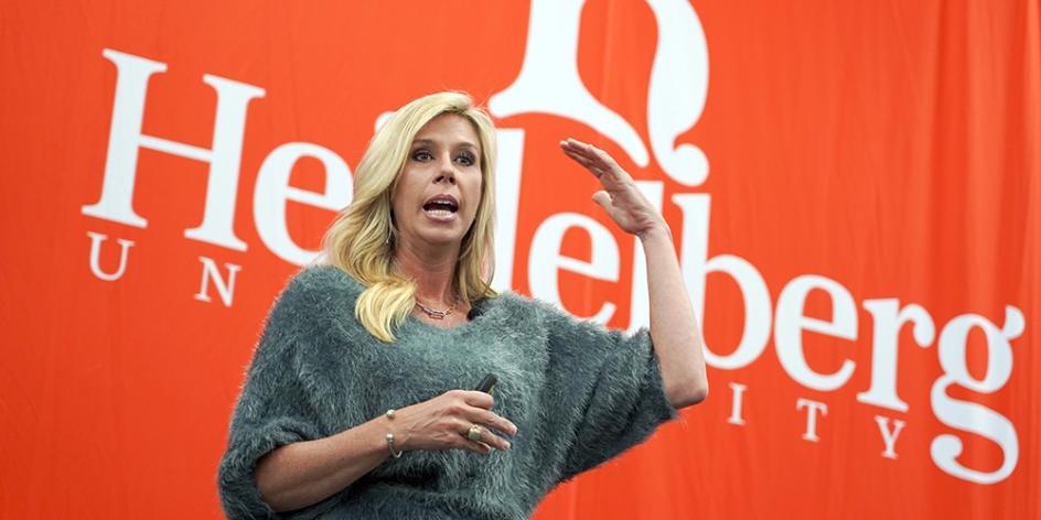 Sarah Thomas, the first female official in the NFL, was the final HYPE speaker for the 2021-22 academic year.