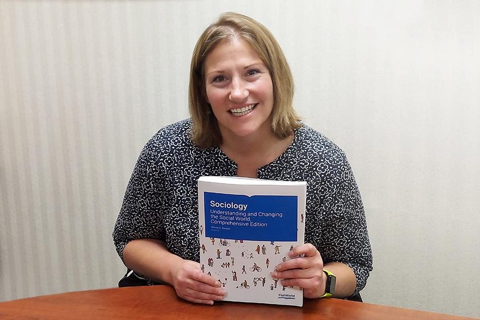 Dr. Sarah Lazzari entered a contest for free textbooks for her Intro to Sociology students and she won!