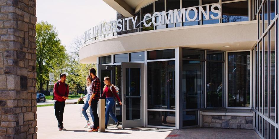 students on campus