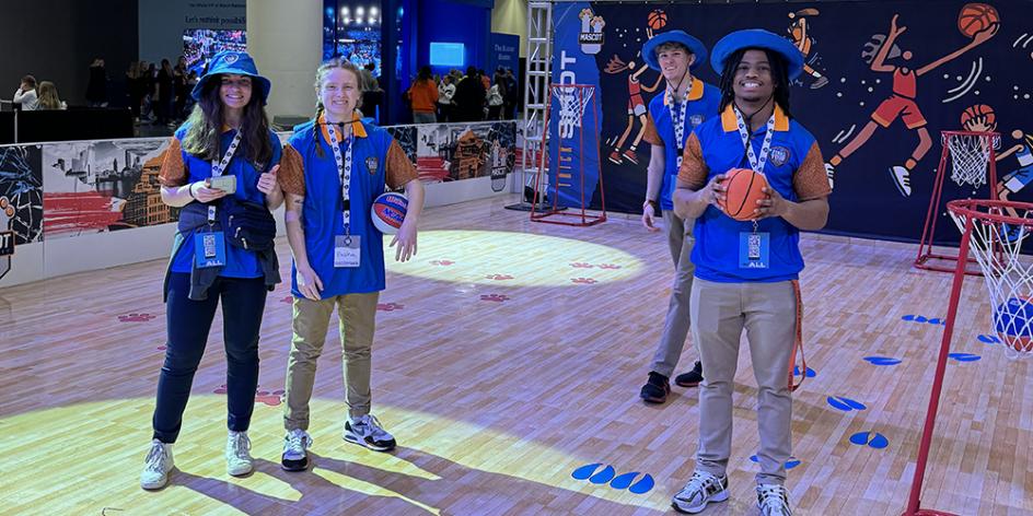 Sport Management volunteers at WBB Final 4