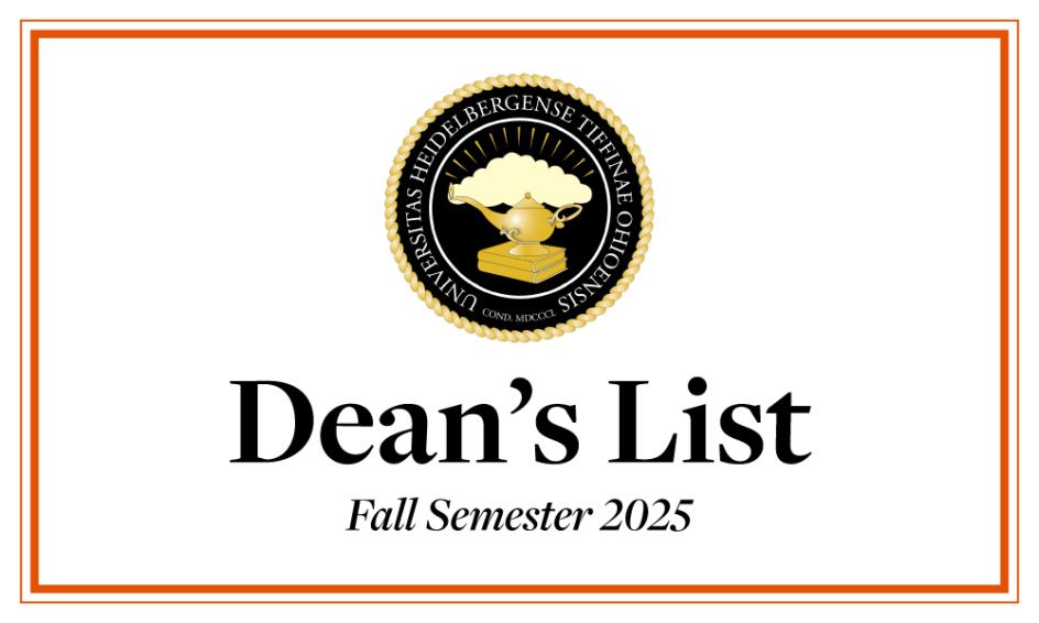 Heidelberg University Deans List Fall 2025