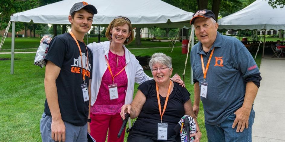 Representatives of the Reese and Guillaume legacy families at a recent campus event.