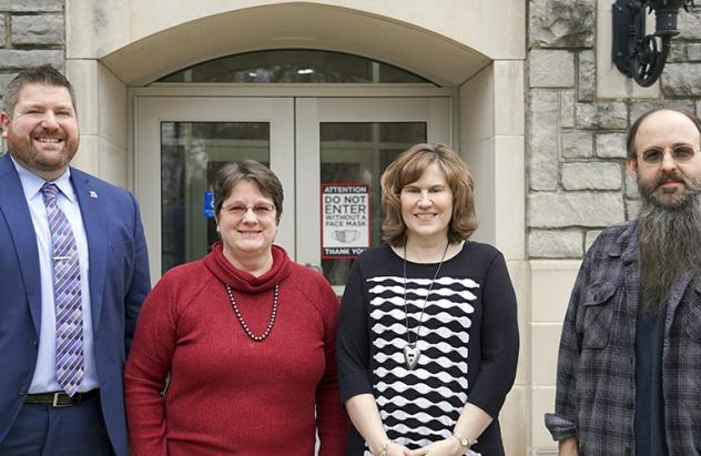 '22 Faculty Award winners Drs. Nate Beres, Pam Faber, Julie O'Reilly and Aaron Sell
