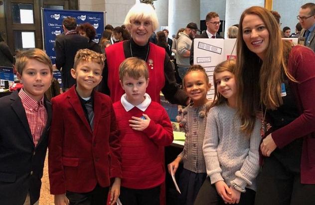 Group of students pictured with teacher