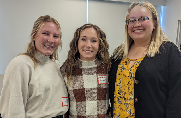 Berg MAT Quiz Team: From left to right: Halie Monhollen, Alyssa Potteiger-Stewart, Madi Sharp