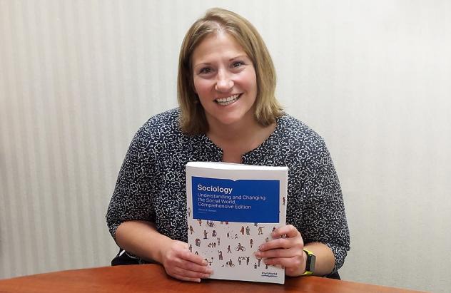 Dr. Sarah Lazzari entered a contest for free textbooks for her Intro to Sociology students and she won!