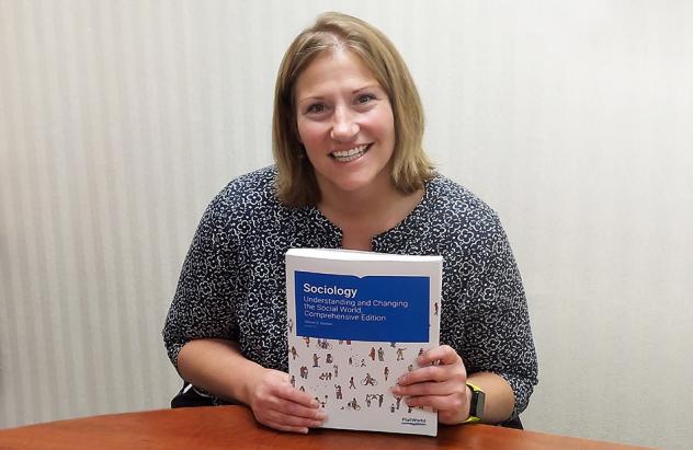 Dr. Sarah Lazzari entered a contest for free textbooks for her Intro to Sociology students and she won!