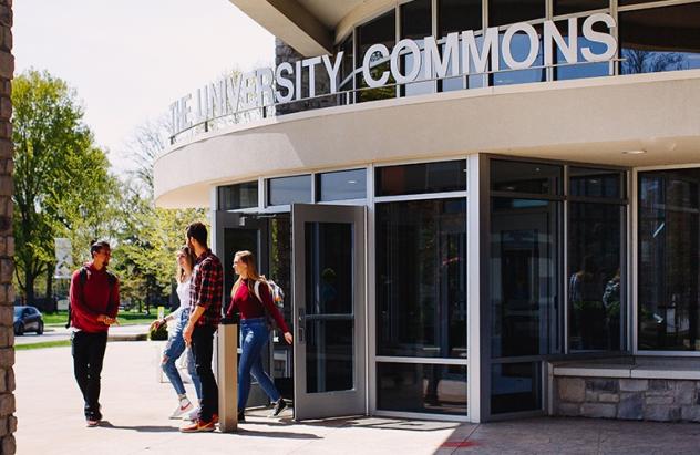 students on campus