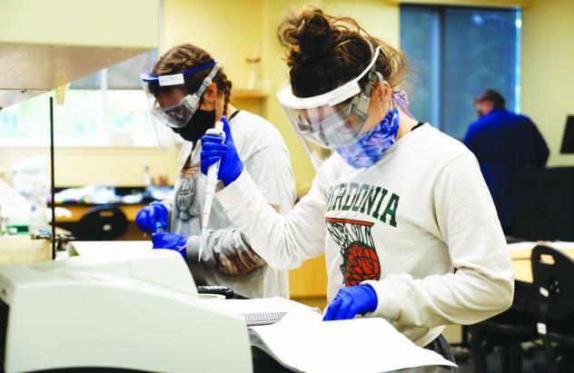 students in lab