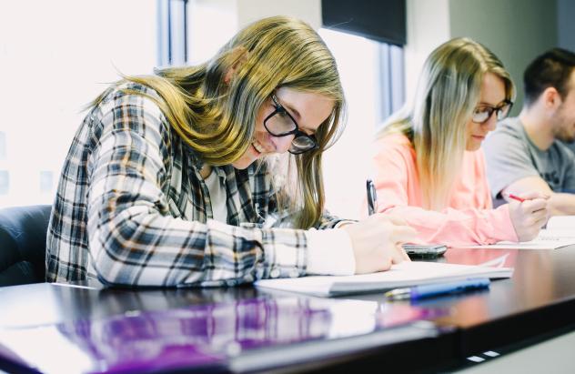 student in class