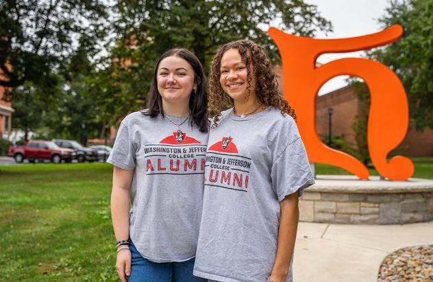 W&J grads MAC students Domenique Bourne and Beyonce Pierce