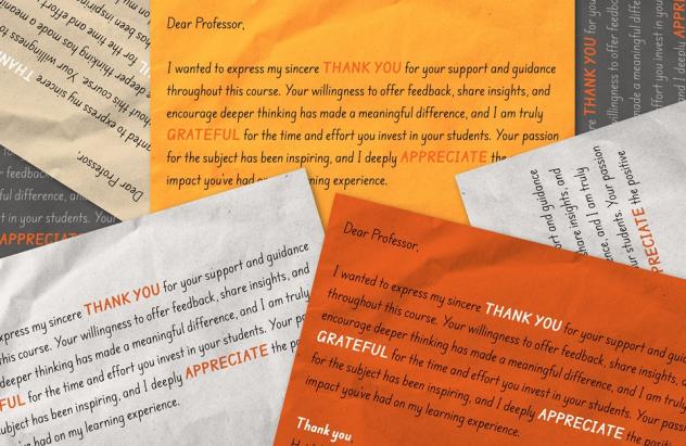 Gratitude letter illustration