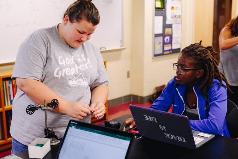 students in class