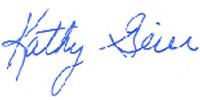 Kathy Geier Signature