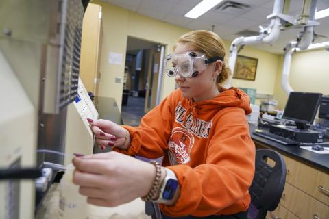 Student in Lab